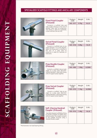 Scaffolding Equipment 2011 | PDF