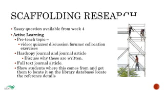 Stepping things up: Scaffolding the research and writing process