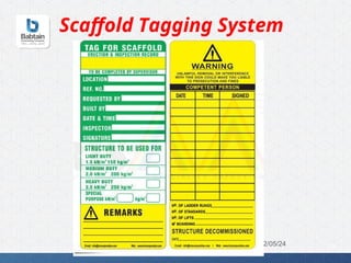 SCAFFOLDING SAFETY TRAINING PPT FOR EMPLOYEES | PPT