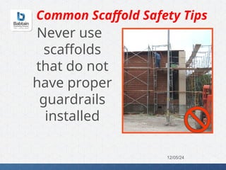 SCAFFOLDING SAFETY TRAINING PPT FOR EMPLOYEES | PPT
