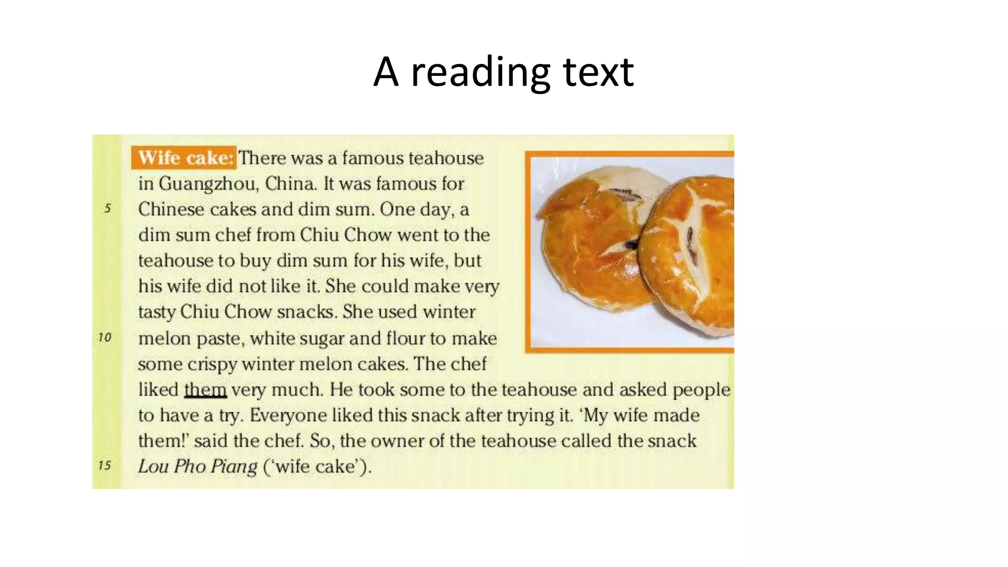 A reading text
 