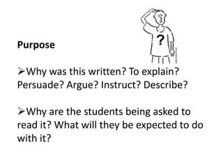Engage students, create connections, stimulate interest, motivate, and establish a purpose