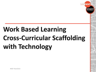 Work Based Learning
Cross-Curricular Scaffolding
with Technology
#NAF Next2014
 