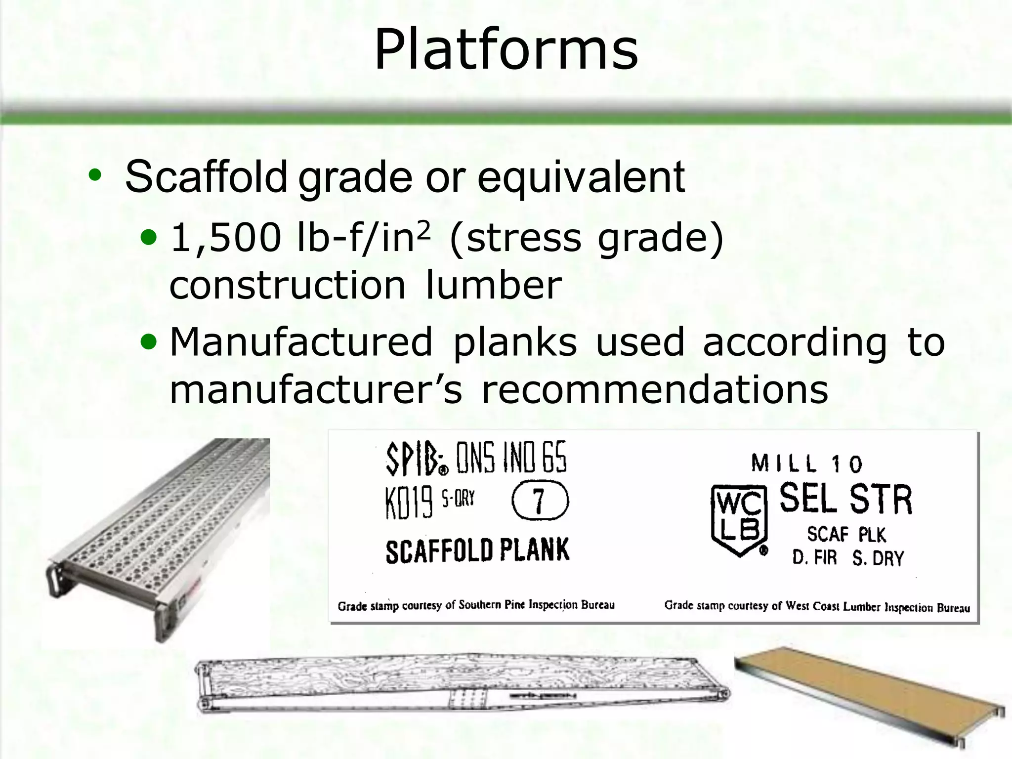 Scaffold Load Class Supported Scaffold Safety | PDF