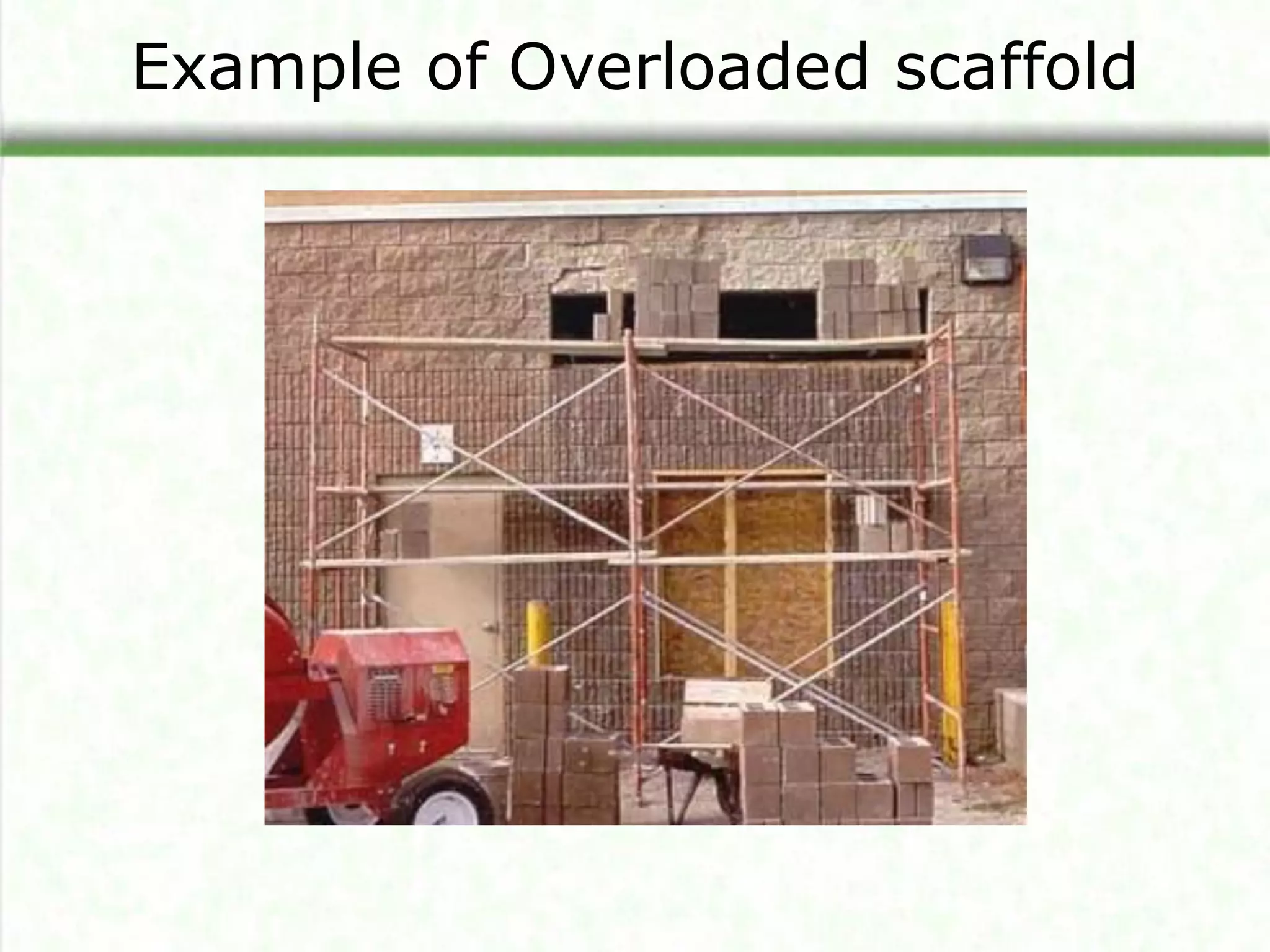 Scaffold Uplift Example Supported Scaffold Safety | PDF
