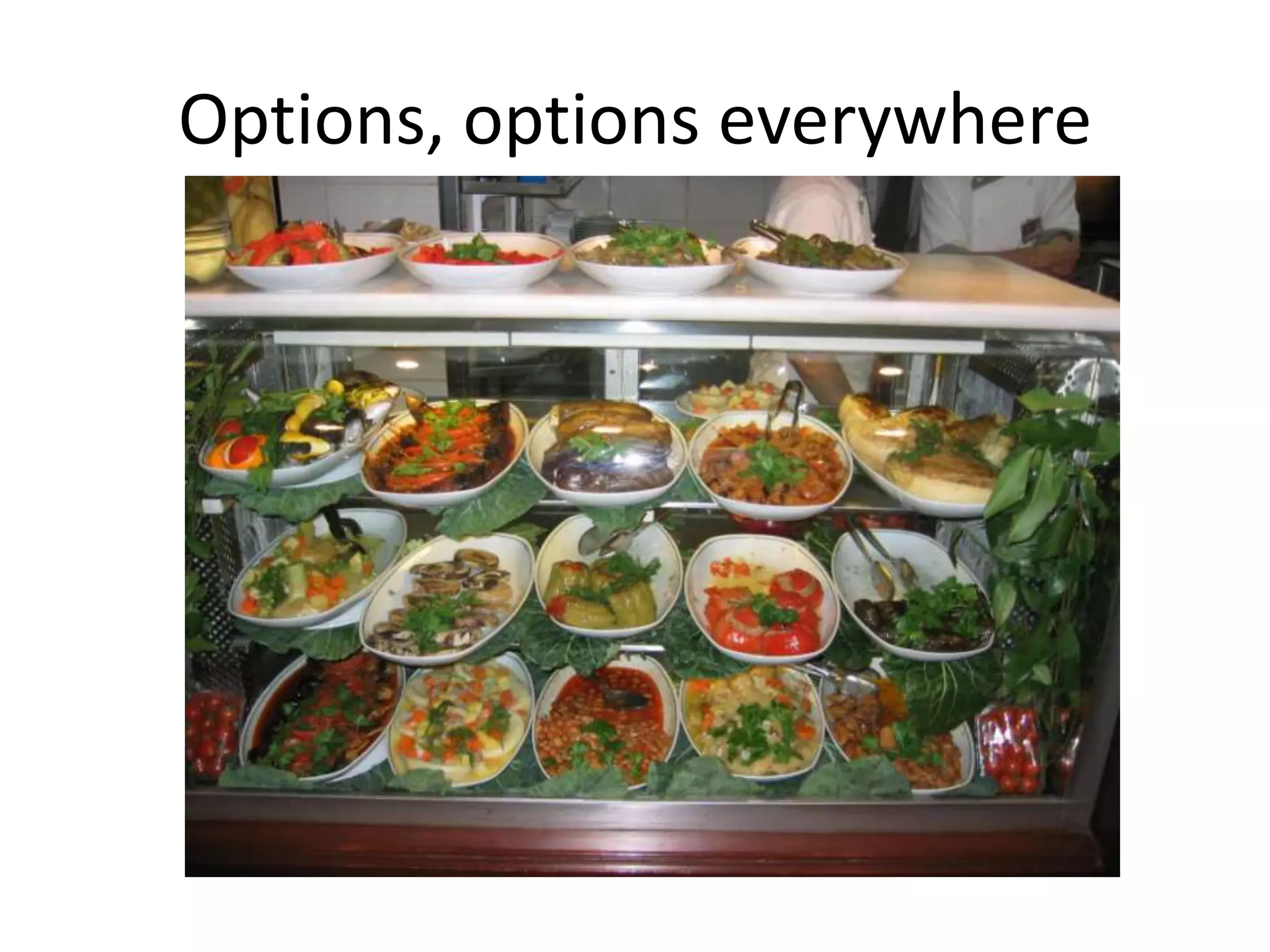 Options, options everywhere
 