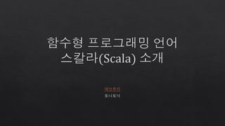 p.s. 본 문서는 Scala의 가장 기초적인 문법만을 다루고 있습니다.
 