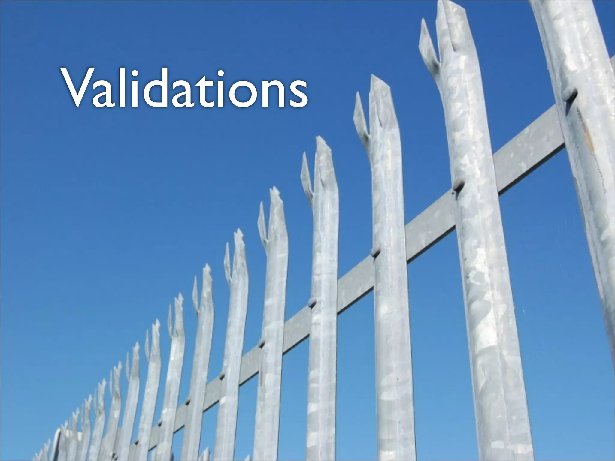 Validations
 