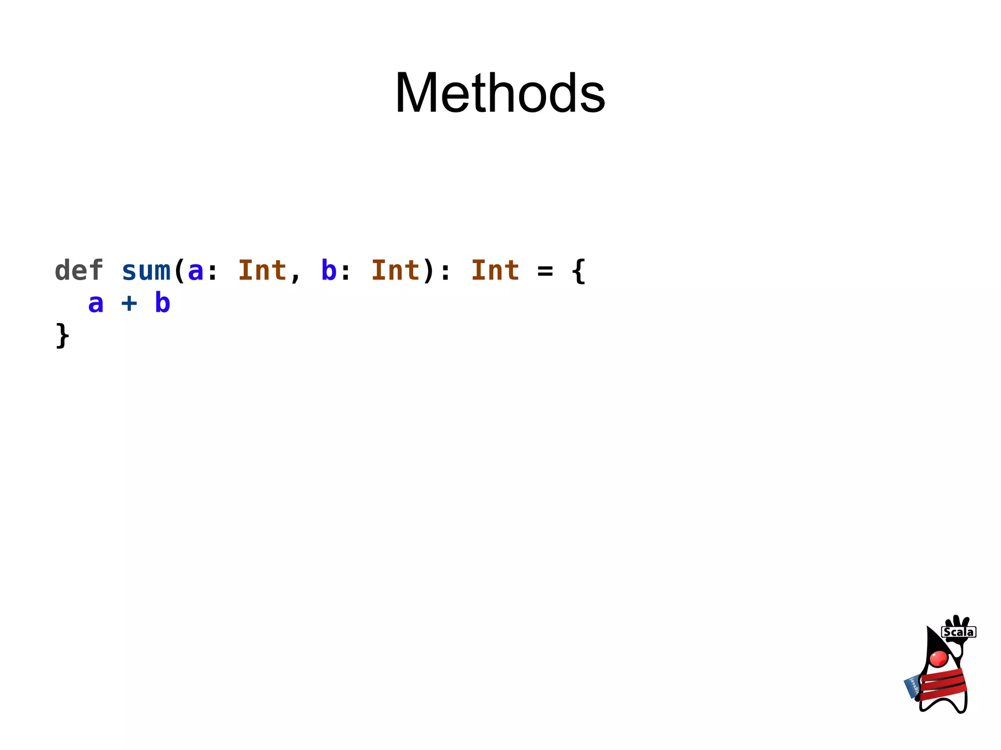 List<Person> persons =  ...  List<Person> adults =  new  LinkedList<Person>(); List<Person> kids =  new  LinkedList<Person>(); for  (Person person : persons) { if  (person.getAge() < 18) { kids.add(person); }  else  { adults.add(person); } } val   persons :  List [ Person ] =  ... val  ( kids ,  adults ) =  persons . partition (_. age   <  18) 