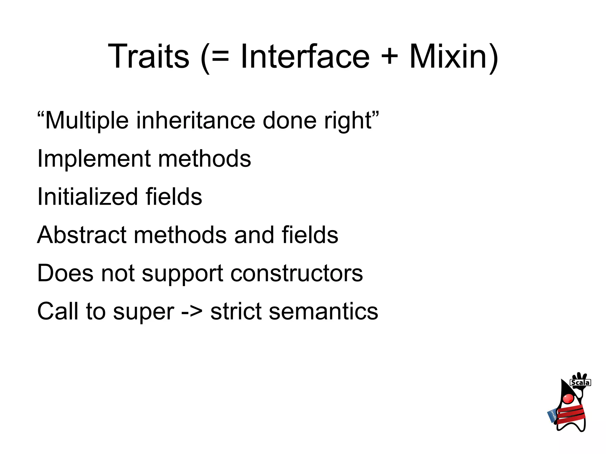 val   email  =  &quot;&quot;&quot; (.+) @ (.+) &quot;&quot;&quot; . r &quot; scala @ java.no &quot;   match  { case   email ( name ,  domain ) =>  println ( &quot;User &quot;   +   name   +   &quot; at &quot;   +   domain ) case   x  =>  println ( x   +   &quot; is not an email&quot; ) } Pattern matching 