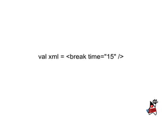 Functions val   numbers  =  List (1, 2, 3, 4) val   evenNums  =  numbers . filter (_ % 2 == 0) => List(2, 4) Scala collections: 