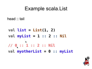 The Ordered trait class   Person ( val   age :  Int )  extends   Ordered [ Person ] { def   compare ( other :  Person ) =  this . age   -   other . age } val   person1  =  new   Person (21) val   person2  =  new   Person (31) person1  <  person2  // true person1  <=  person2 // true person1  >=  person2 // false 
