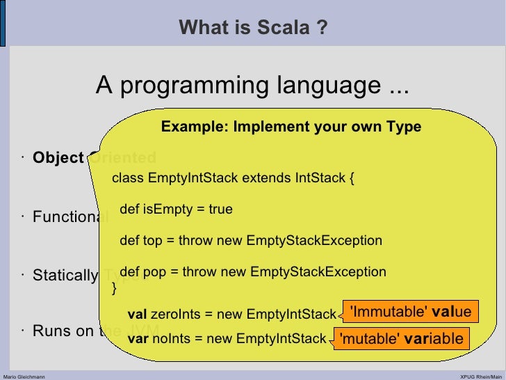 Scala - A Scalable Language