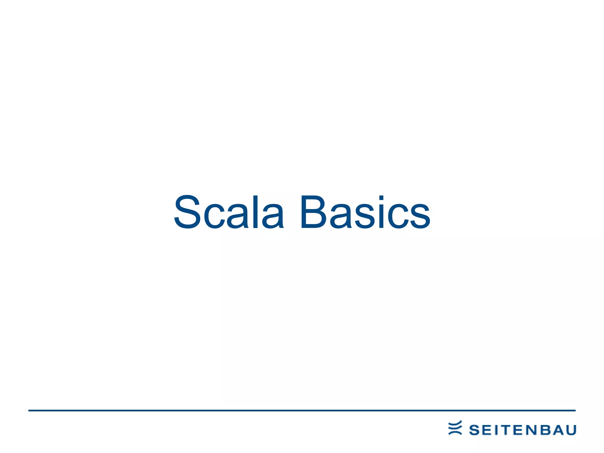 Scala Basics 