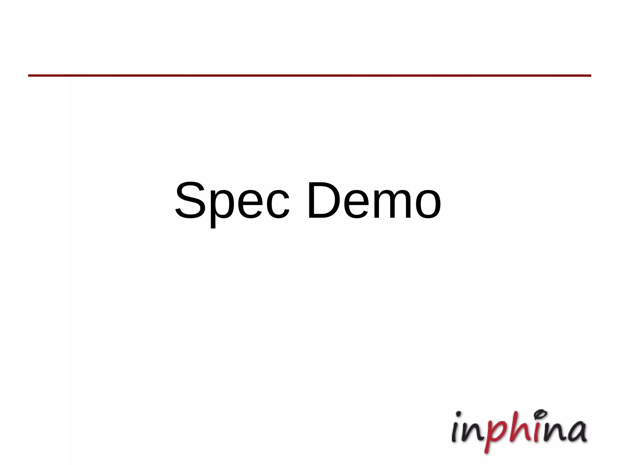 Spec Demo
 