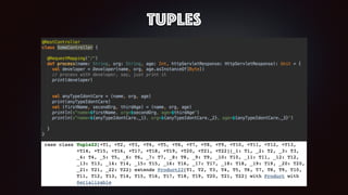 tuples
 
