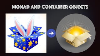 monad and container objects
 