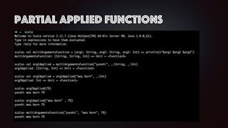 Partial Applied Functions
 