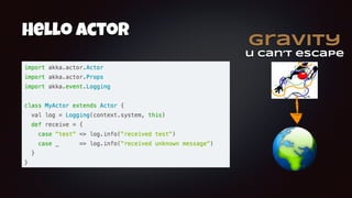 Hello Actor
Gravity 
u can’t escape
 