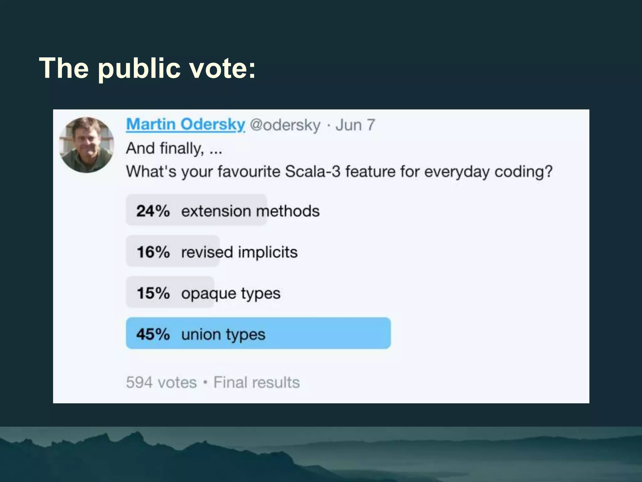 The public vote:
 
