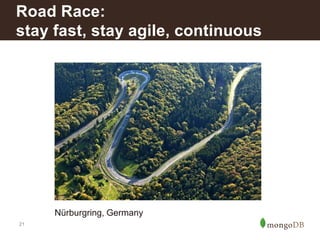 Road Race: 
stay fast, stay agile, continuous 
21 
Nürburgring, Germany 
 