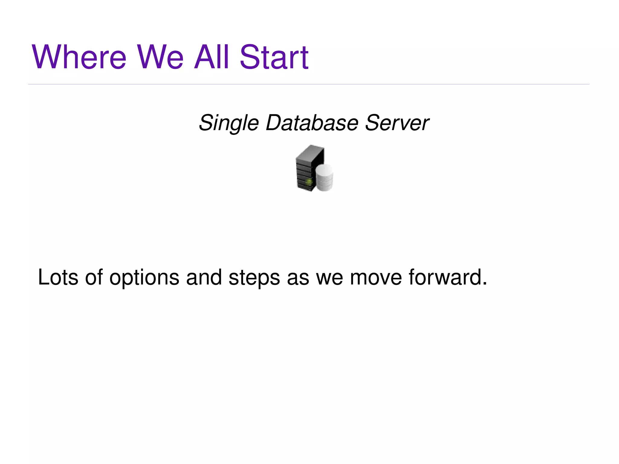 Several Options DNS Rotation Not very reliable, but works on a small scale. Software Based Squid, Wackamole, HAProxy, Apache Proxy, Perlbal... Hardware Based Several vendors ranging based on need. 