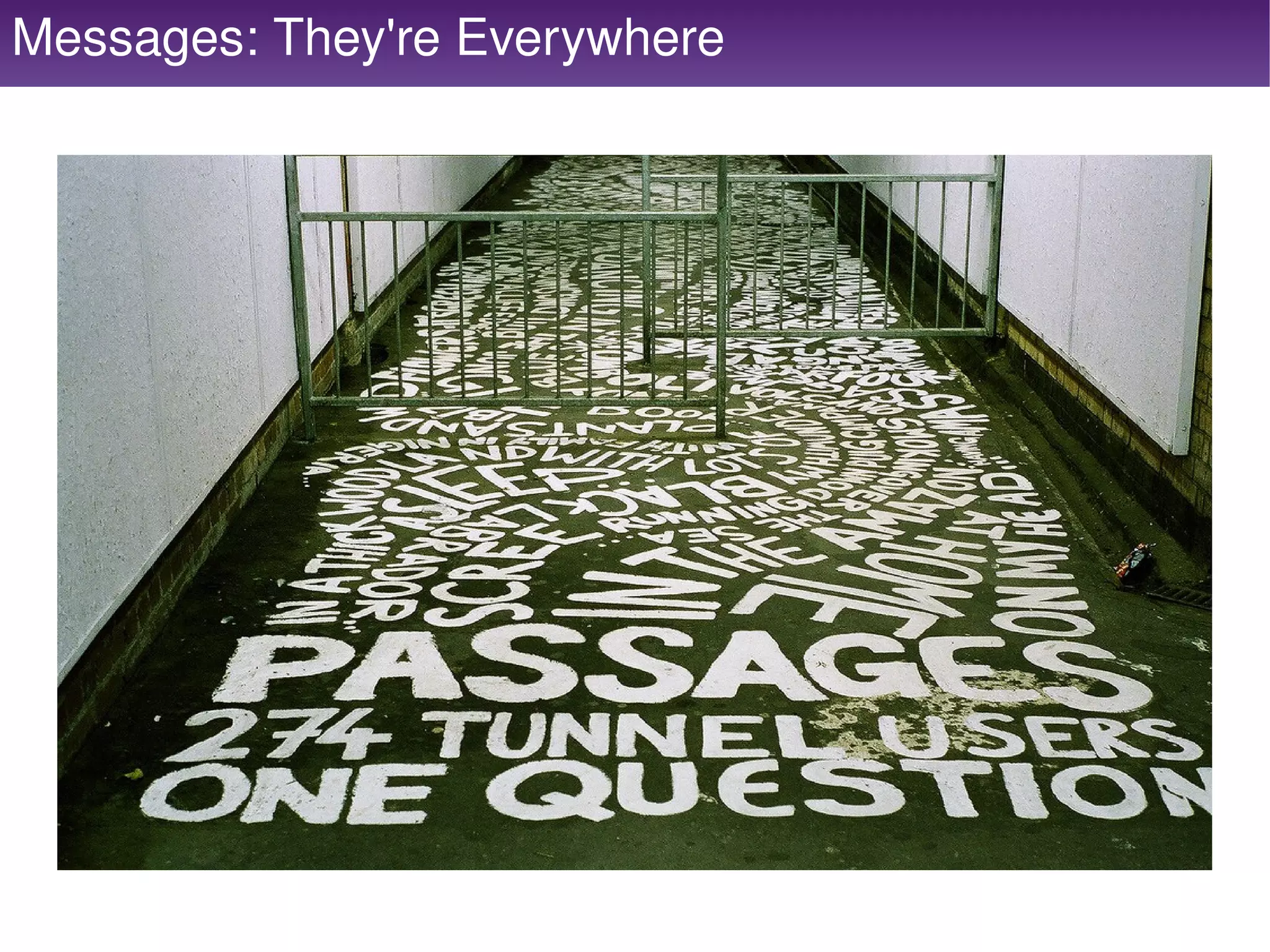 Messages: They're Everywhere




                         
 