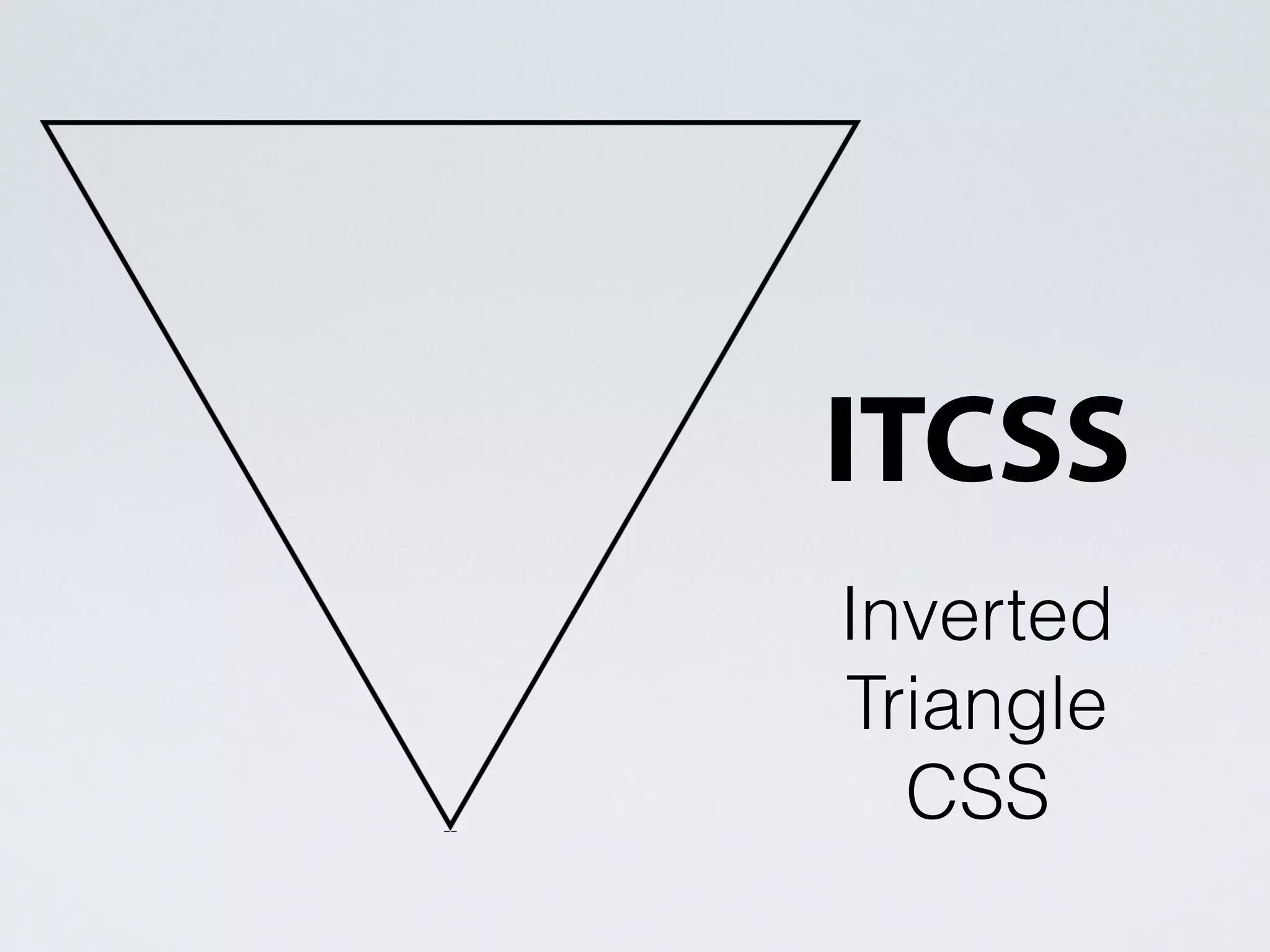 ITCSS
Inverted
Triangle
CSS
 