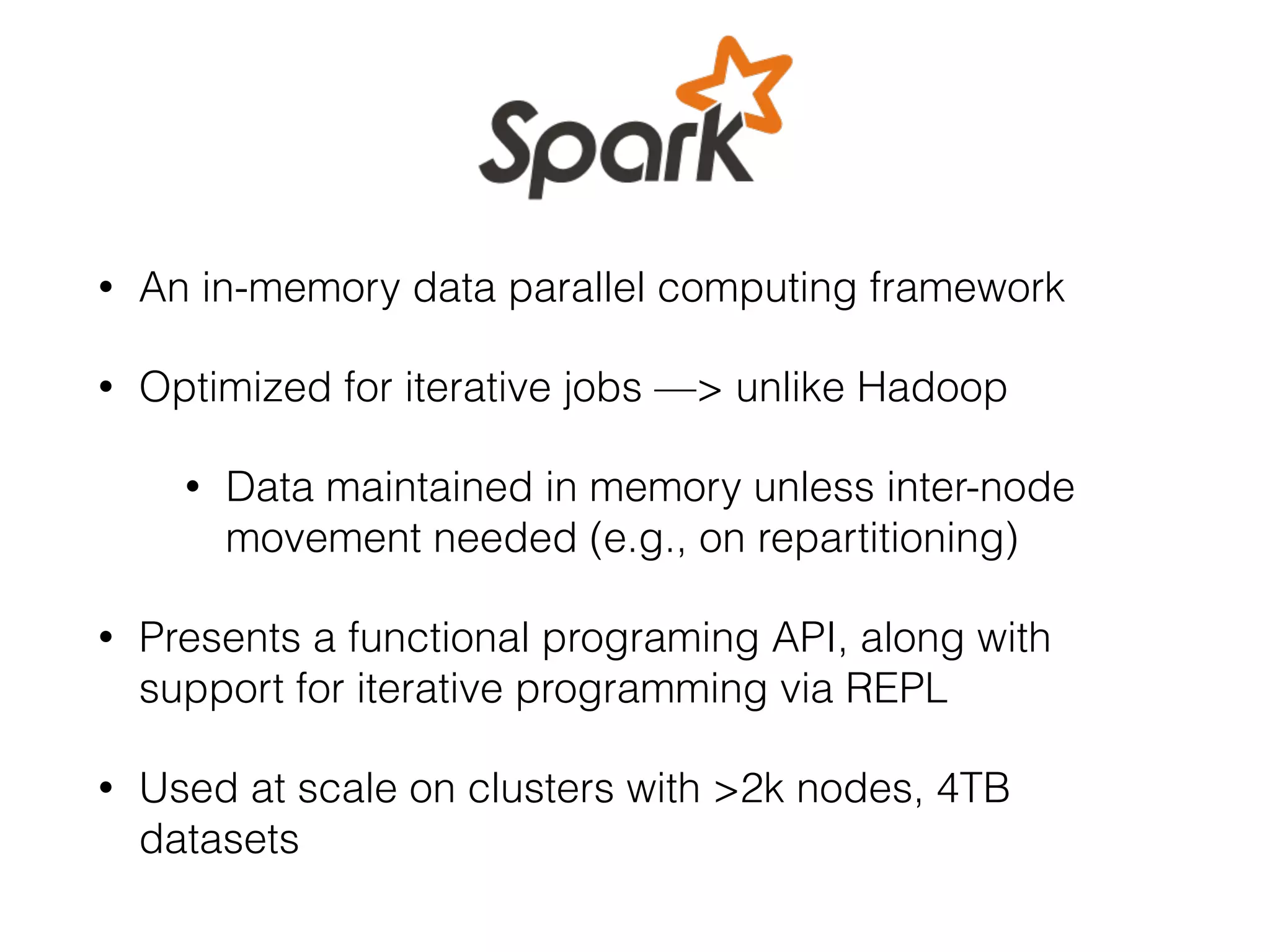 Application
Transformations
Physical Storage
Attached Storage
Data Distribution
Parallel FS
Materialized Data
Columnar Storage
Evidence Access
MapReduce/DBMS
Presentation
Enriched Models
Schema
Data Models
A schema provides a
narrow waistrecord AlignmentRecord {	
union { null, Contig } contig = null;	
union { null, long } start = null;	
union { null, long } end = null;	
union { null, int } mapq = null;	
union { null, string } readName = null;	
union { null, string } sequence = null;	
union { null, string } mateReference = null;	
union { null, long } mateAlignmentStart = null;	
union { null, string } cigar = null;	
union { null, string } qual = null;	
union { null, string } recordGroupName = null;	
union { int, null } basesTrimmedFromStart = 0;	
union { int, null } basesTrimmedFromEnd = 0;	
union { boolean, null } readPaired = false;	
union { boolean, null } properPair = false;	
union { boolean, null } readMapped = false;	
union { boolean, null } mateMapped = false;	
union { boolean, null } firstOfPair = false;	
union { boolean, null } secondOfPair = false;	
union { boolean, null } failedVendorQualityChecks = false;	
union { boolean, null } duplicateRead = false;	
union { boolean, null } readNegativeStrand = false;	
union { boolean, null } mateNegativeStrand = false;	
union { boolean, null } primaryAlignment = false;	
union { boolean, null } secondaryAlignment = false;	
union { boolean, null } supplementaryAlignment = false;	
union { null, string } mismatchingPositions = null;	
union { null, string } origQual = null;	
union { null, string } attributes = null;	
union { null, string } recordGroupSequencingCenter = null;	
union { null, string } recordGroupDescription = null;	
union { null, long } recordGroupRunDateEpoch = null;	
union { null, string } recordGroupFlowOrder = null;	
union { null, string } recordGroupKeySequence = null;	
union { null, string } recordGroupLibrary = null;	
union { null, int } recordGroupPredictedMedianInsertSize = null;	
union { null, string } recordGroupPlatform = null;	
union { null, string } recordGroupPlatformUnit = null;	
union { null, string } recordGroupSample = null;	
union { null, Contig } mateContig = null;	
}
Application
Transformations
Physical Storage
Attached Storage
Data Distribution
Parallel FS
Materialized Data
Columnar Storage
Evidence Access
MapReduce/DBMS
Presentation
Enriched Models
Schema
Data Models
 