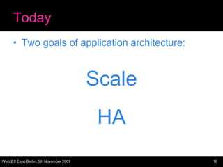 Scalable Web Architectures: Common Patterns and Approaches