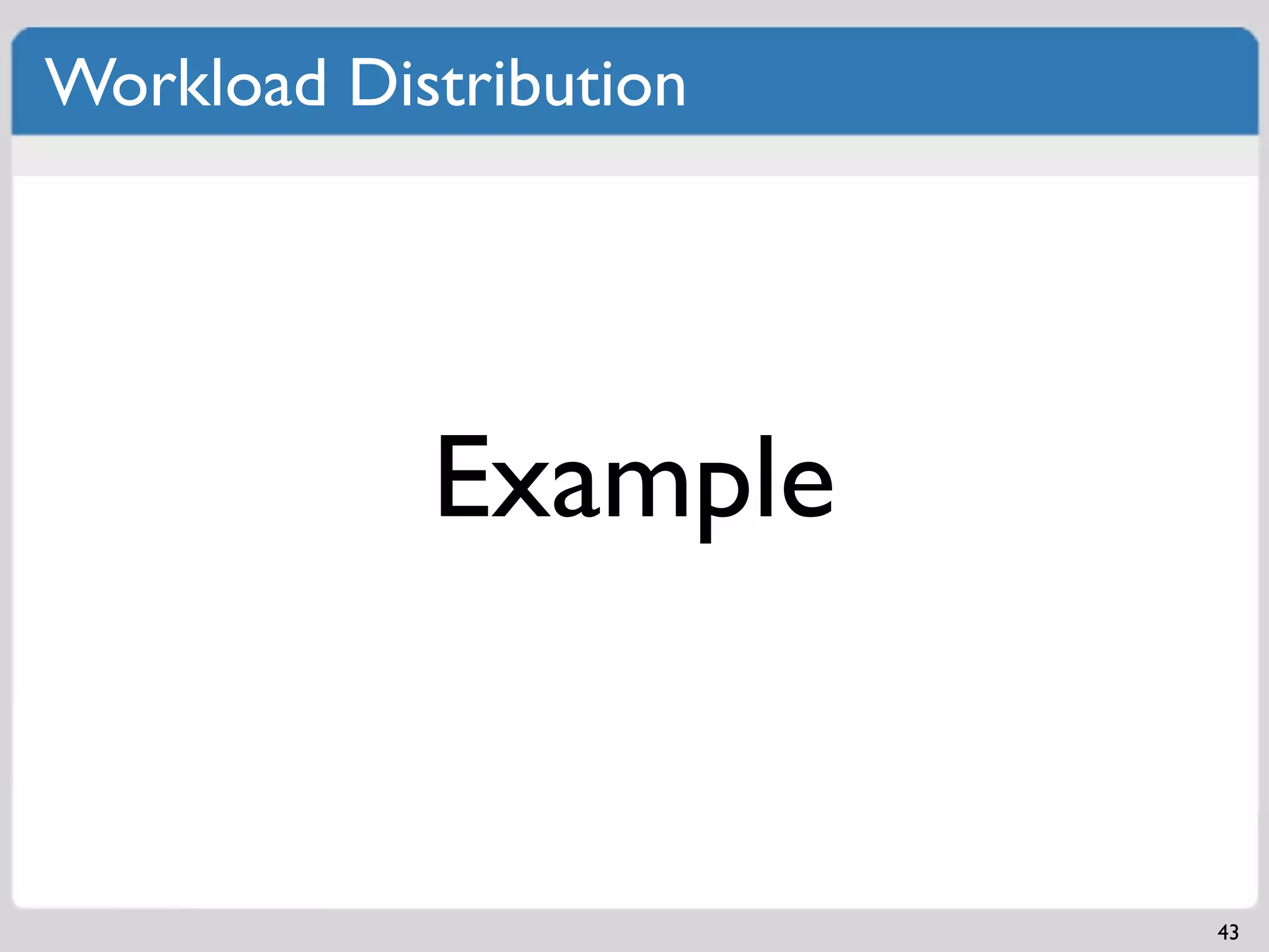 Workload Distribution




            Example


                        43
 