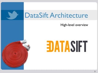 DataSift Architecture
           High-level overview




                                 3
 