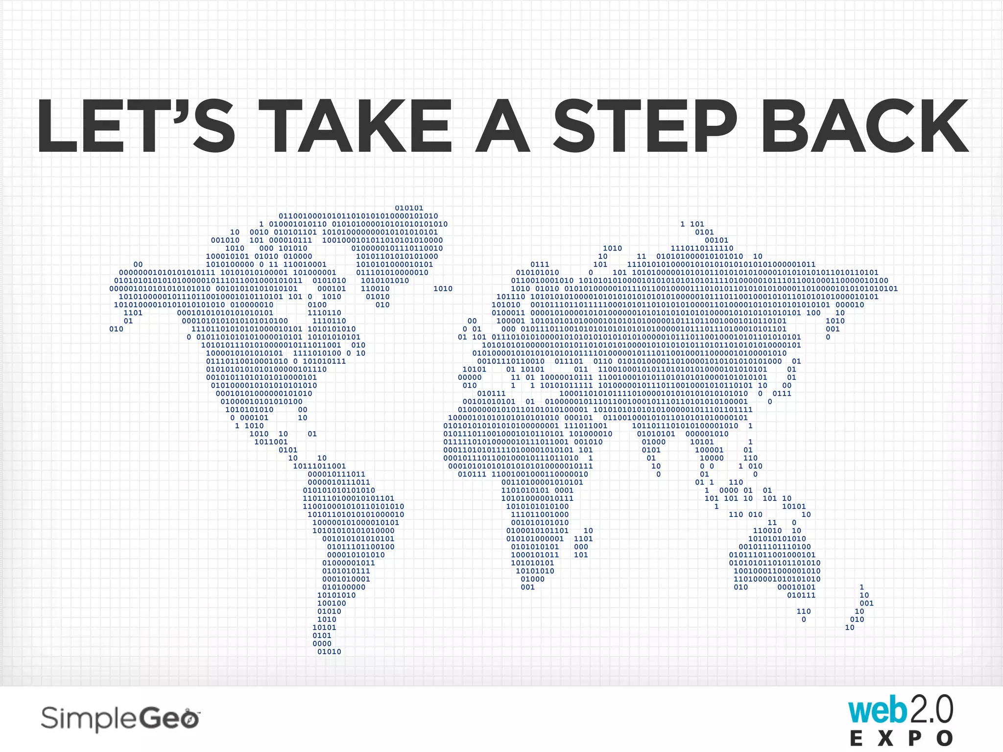 LET’S TAKE A STEP BACK
 