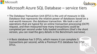 Scalable relational database with SQL Azure | PPT
