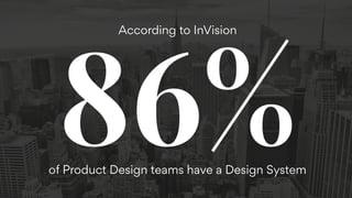 86%
According to InVision
of Product Design teams have a Design System
 