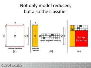 Not only model reduced,
but also the classifier
 