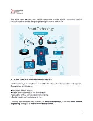 Scalable Manufacturing Engineering for Personalized & Custom Medical ...