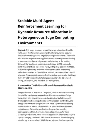 Scalable Multi-Agent Reinforcement Learning for Dynamic Resource ...
