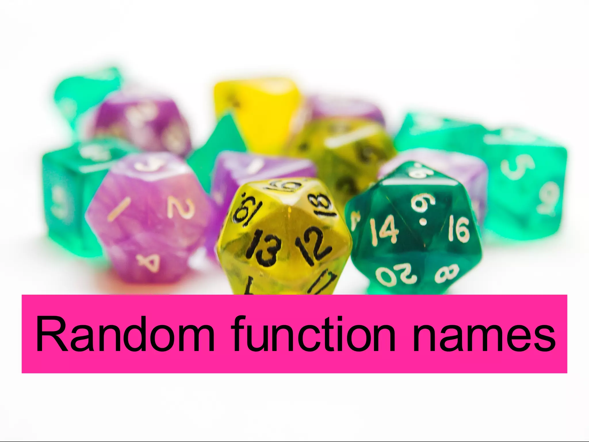 Random function names 