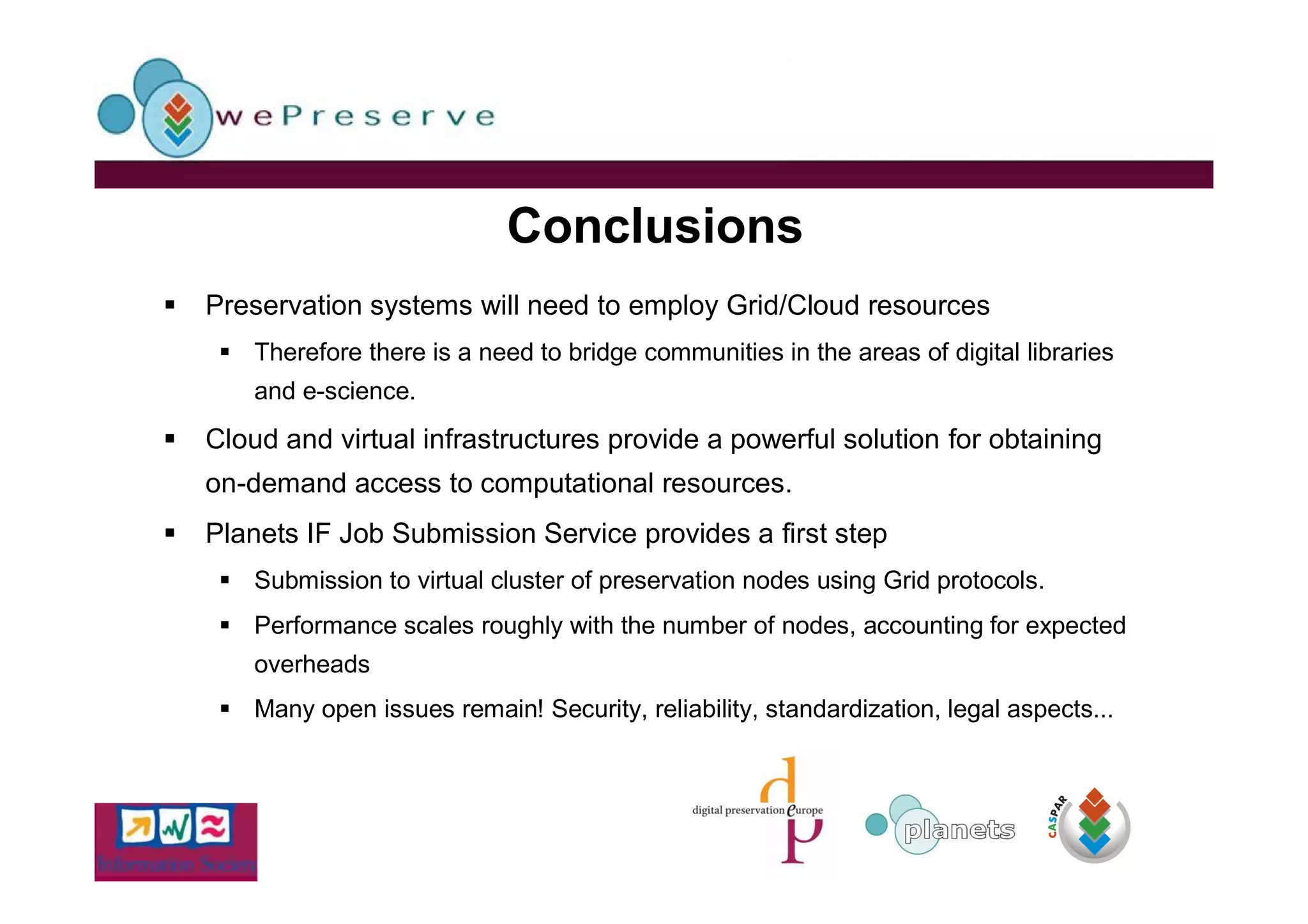 Scalable Services For Digital Preservation Ross King