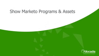 Show Marketo Programs & Assets 
 