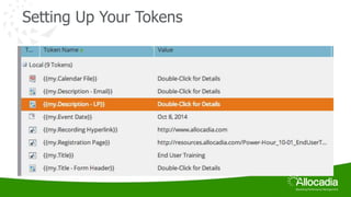 Setting Up Your Tokens 
 