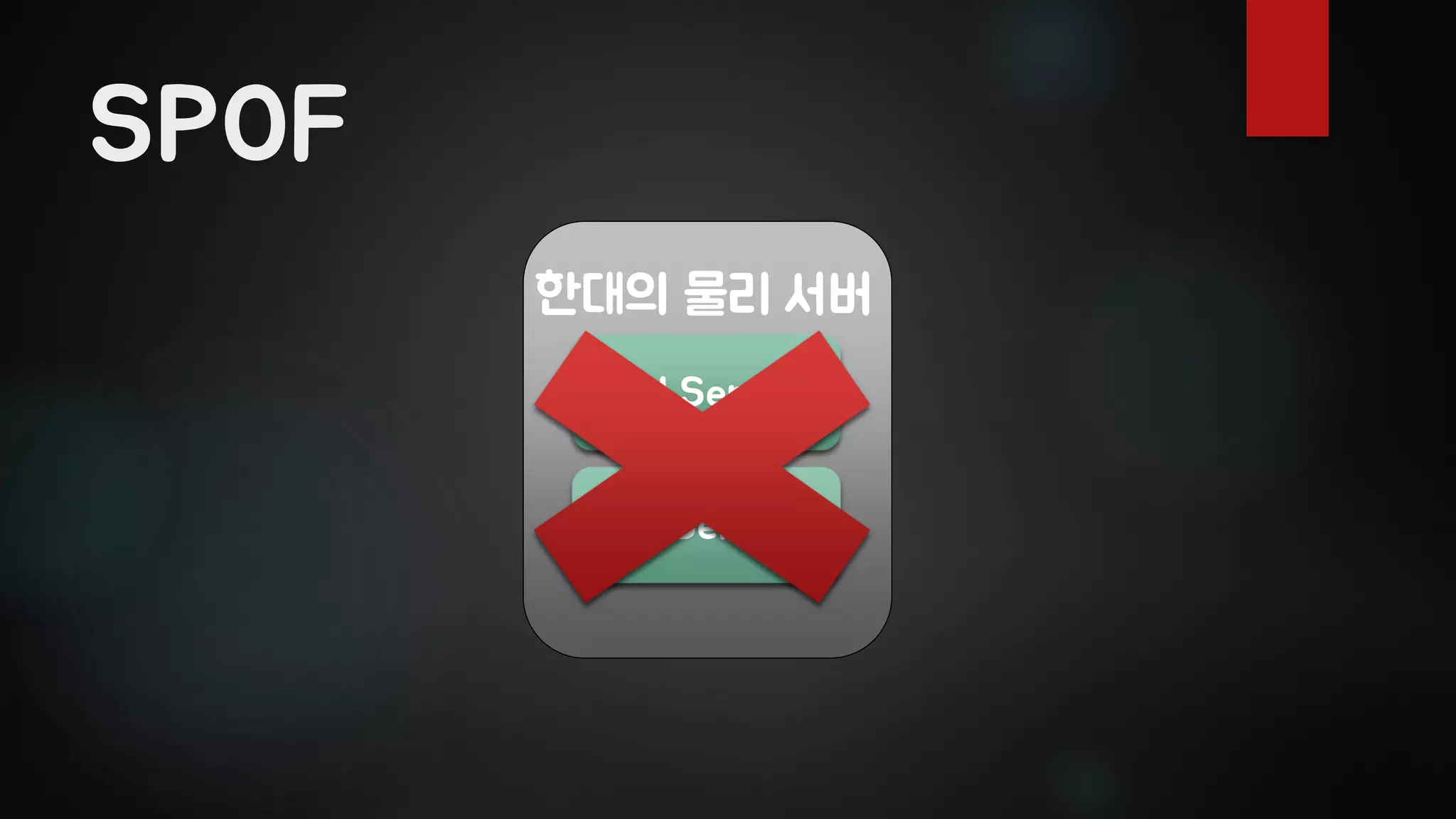 SPOF
API Server
DB Server
한대의 물리 서버
 