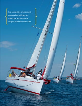 In a competitive environment,
organizations will have an
advantage who can derive
insights faster from their data.
 