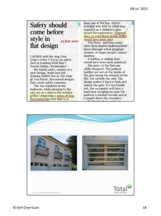 08 Jul 2012
? Goh Chye Guan 18
Safety Solutions
Total? 2012 Total Safety Solutions Pte Ltd
35
23 Jun 201223 Jun 2012
Safety Solutions
Total? 2012 Total Safety Solutions Pte Ltd
36
 