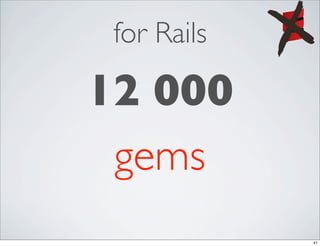 for Rails

12 000
 gems
             41
 