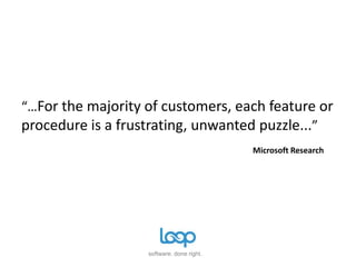 AgendaExisting drawbacks Task-based futureCore analysis conceptsExample WireframesInterface <-> Domain interactionThe role of CQRS / DDD