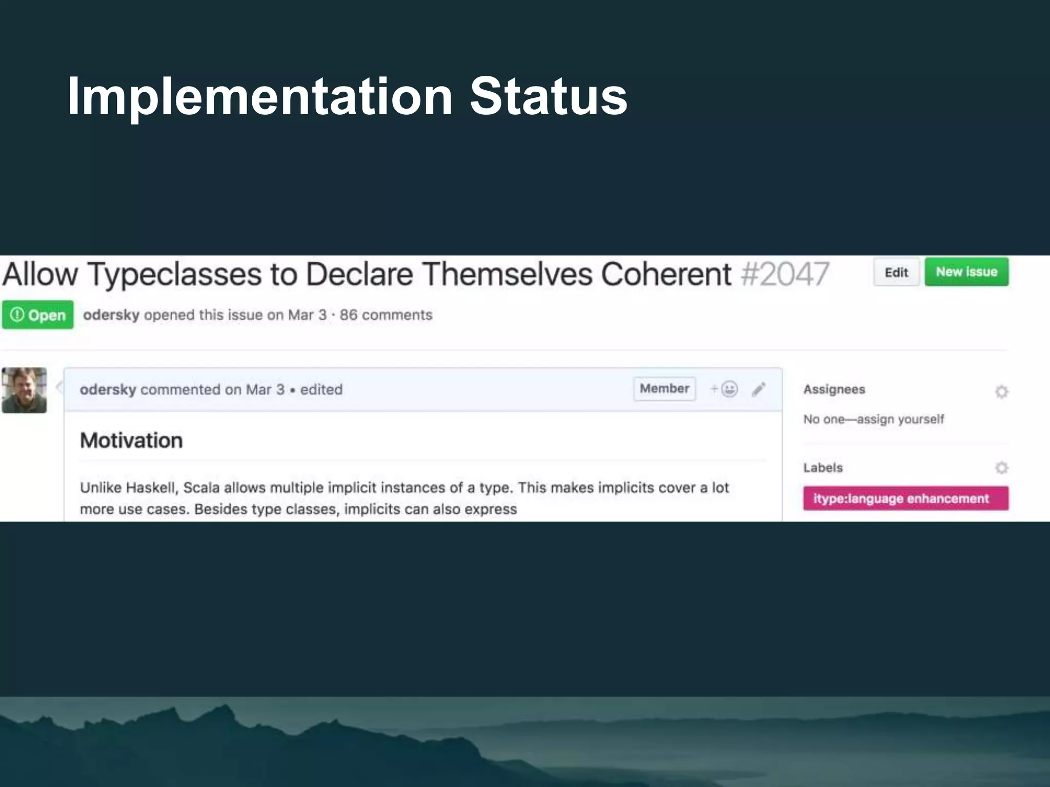Implementation Status
 