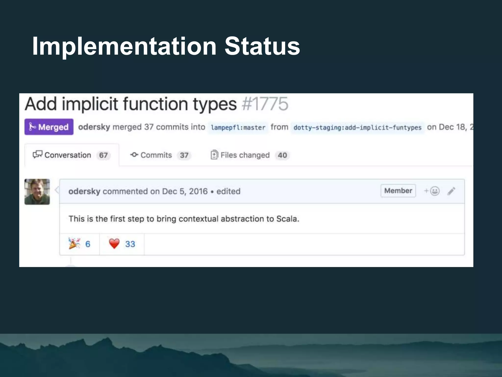 Implementation Status
 