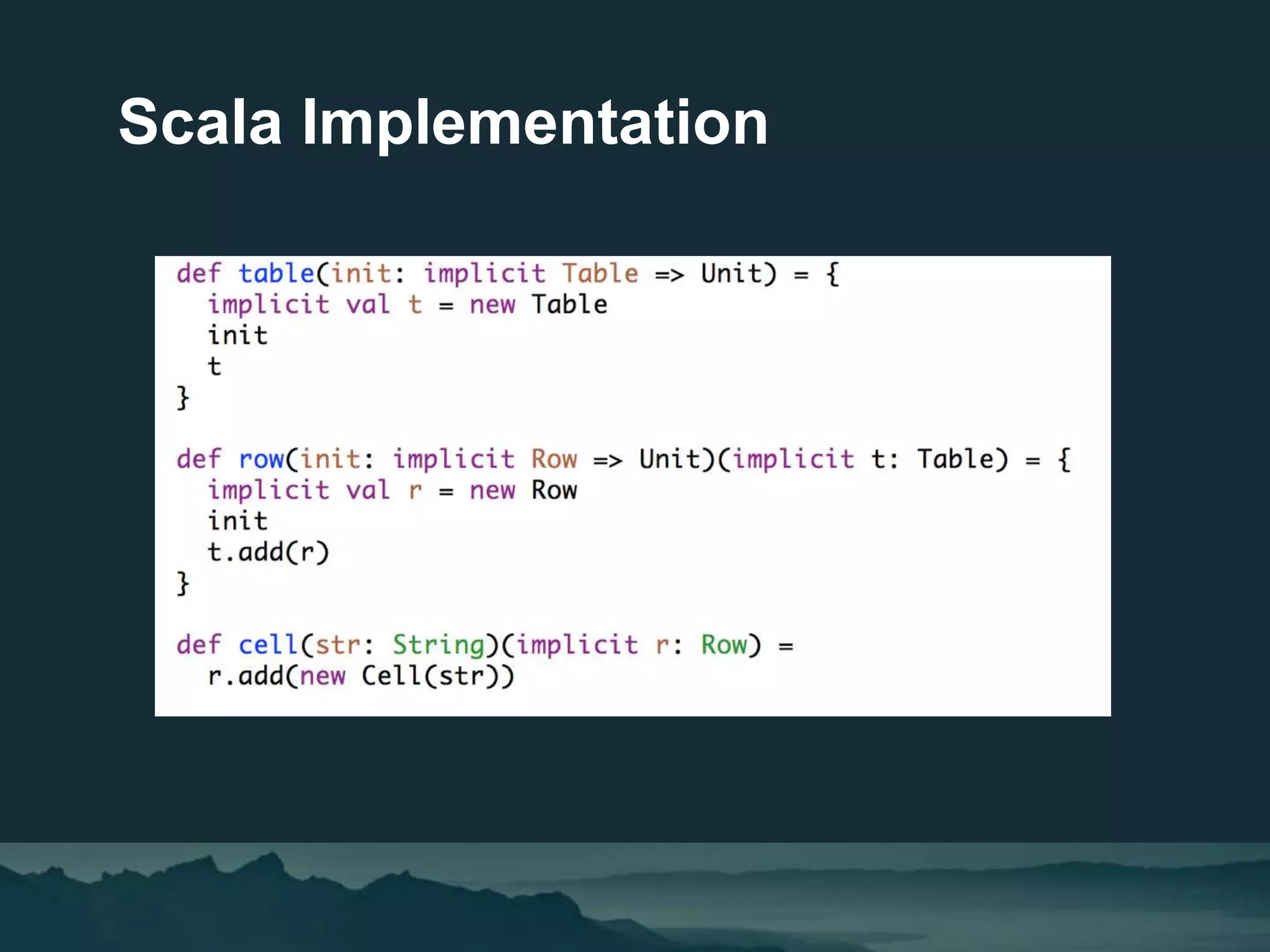 Scala Implementation
 